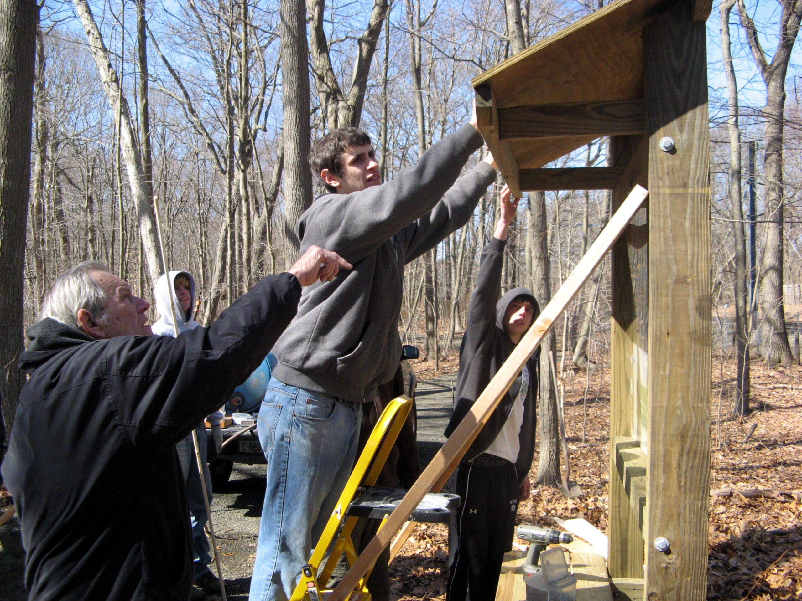 Branford Boy Scouts building Birch Road Trailhead sign