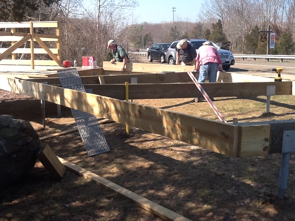 Madison's Eric Marsh constructed a beautiful sitting area and Trailhead sign 