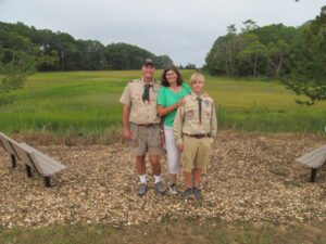 Eric Marsh with his parents