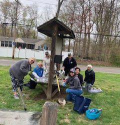 Shoreline Community Garden Club of East Haven and Shoreline Greenway Trail dig Earth Day